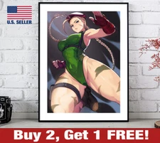 Street Fighter 2 Cammy 18" x 24" Poster Print Game Room Man Cave Wall Art Decor3