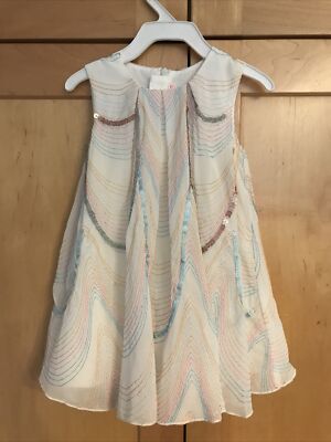 Billieblush My Lovely Dress Sparkly Sequins Embroidery Lined Size 6 Months EUC