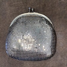 Vintage Gold Mesh Kiss lock Coin Purse