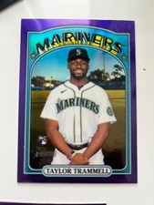 TAYLOR TRAMMELL 2021 Topps Heritage High Number PURPLE CHROME Hot Box #678 RC