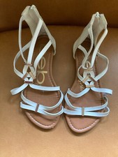 Girls Bebe Sandals White Zip at Heel Size 2