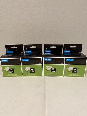 DYMO LabelWriter White Address Labels 1 1/8 x 3 1/2 260 X 8 Labels 30320 4 Boxes