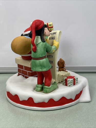 Disney Christmas 1990 "CHECKING IT TWICE" Porcelain Figurine Figure Vintage - Picture 5 of 11