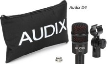 Audix D4 Dynamic Microphone Drum and Instrument Mic - Mint in box 