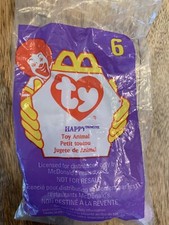 Ty Teenie Beanie, Happy, McDonalds Series 6, New in Sealed Bag