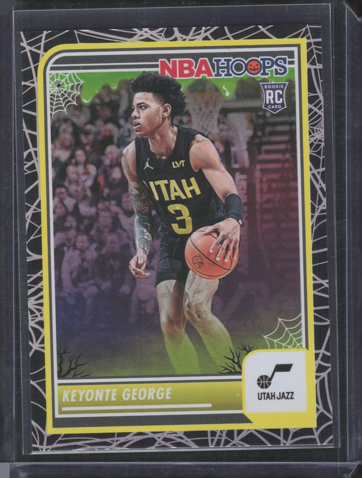 2023-24 Hoops Haunted Hoops Holo Webs #98 Keyonte George