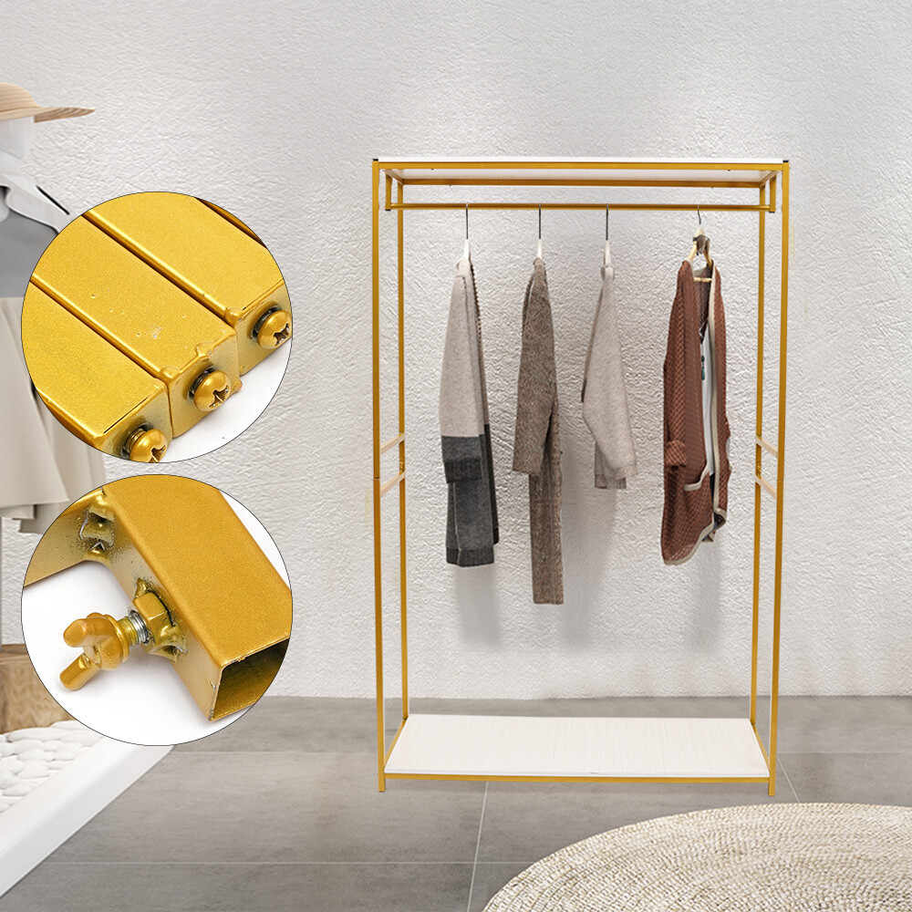 Gold Clothes Rack Wedding Dress Clothing Rack  Metal Garment Display 1.9m/74.8