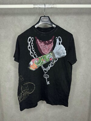 T-shirt Homme Shiroi Neko Vintage - Crâne Imprimé - Noir, Taille L