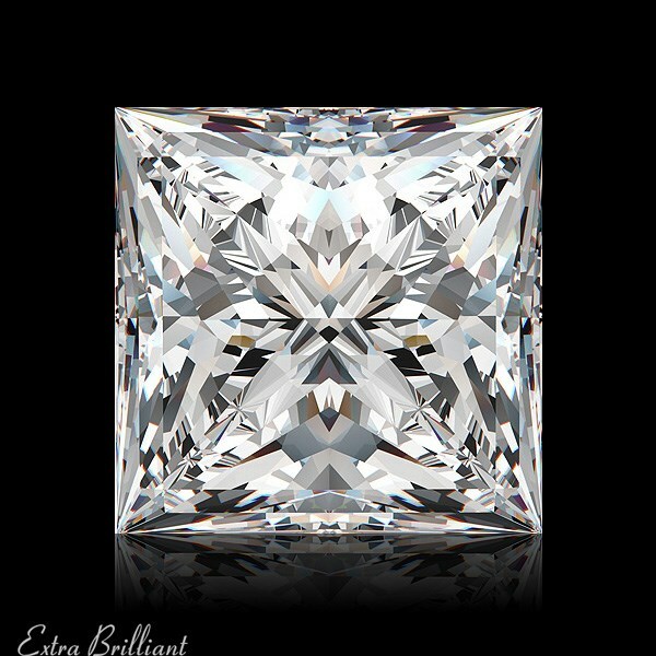 Carat J/SI2/Ideal-Cut Princess AGI Certify Genuine Diamond