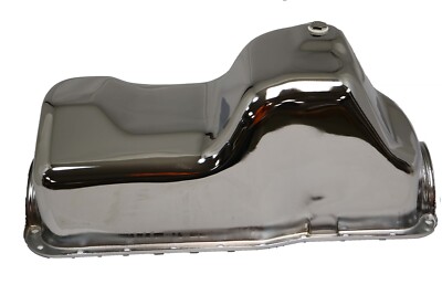 81-87 SBF Ford 351W E-F 100-150-250-350 Chrome Steel Oil Pan - Small Block 5.8L