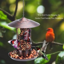 Bird Feeder Hanging f/Outside Wild Bird Feeder Hanging for Garden Yard Tree Deco