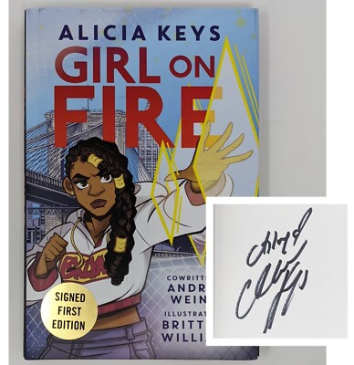 Alicia Keys Signed Girl On Fire Book Autographed Graphic Novel Barnes And Noble