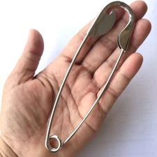 4 pcs. Finger Big Jumbo Safety Pin Heavy Duty Stainless Steel Large Cra fting