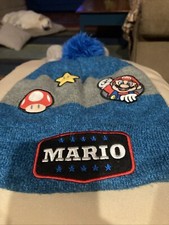 Nintendo Super Mario Beanie Hat Youth 4-16 Knit Ski Hat