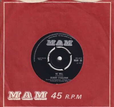7'' Single - Gilbert O'Sullivan - We will