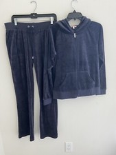 Juicy couture NEW L Top Xl Pants Tracksuit Set Y2K Navy Blue