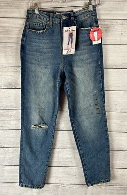 YMI Dream Collection Denim Dark Wash Stretch Hybrid Mom Jean Size 7/28  NEW 