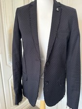Zadig & Voltaire Deluxe Navy Raw Edge Blazer M