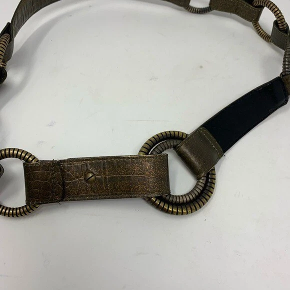 Carlisle Cuero Concha Mujer Cinturón Cintura Anillos Metal Gótico Occidental Motociclista Foto 4 de 4