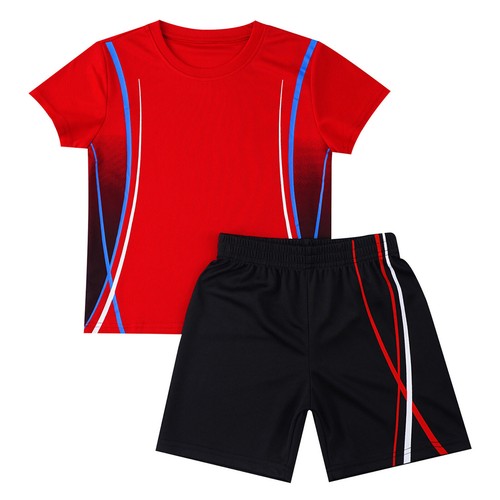 Niños Niños Conjunto 2 Piezas Traje Camiseta Conjunto Equipo Entrenamiento Gimnasio Disfraz Deportes - Imagen 25 de 44