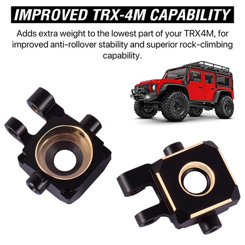2x Brass Knuckles Steering Block Knuckle for Traxxas TRX-4M 1/18 RC Crawler Cars - Picture 8 of 14