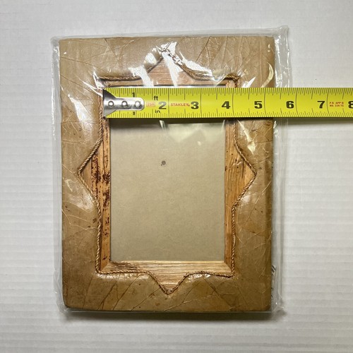 NIP Faux Wood Branches Leaves Rope Nature Hiking Picture Frame 4” X 6” Photo 9x7 - Picture 7 of 8