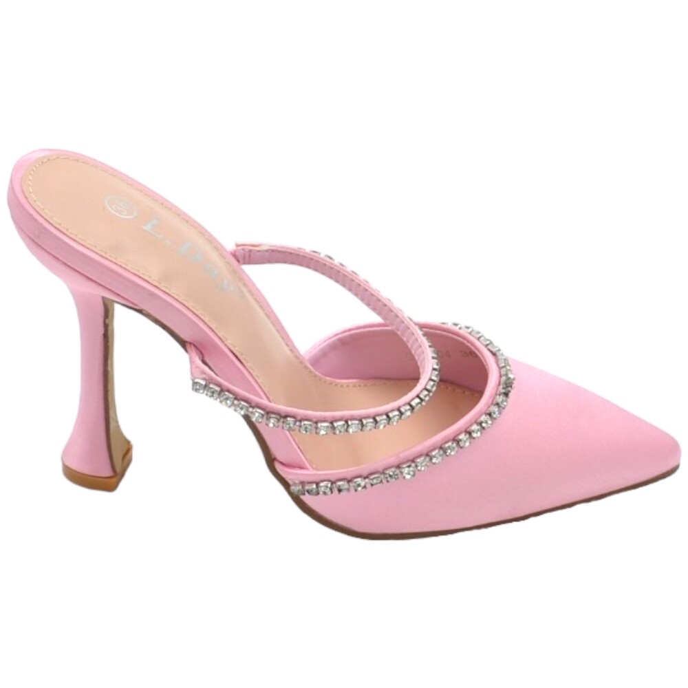 Perline Decollete Con Fascia Decollete Mules Slingback In Raso