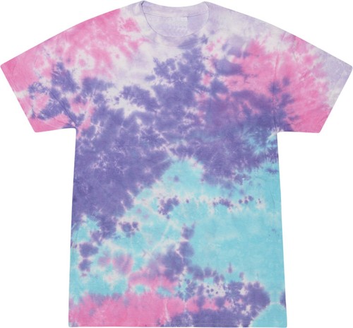 Colorful Tie N Dye T-Shirt 70s Retro Hippie Swirl Psychedelic Festival Gift Top - Picture 10 of 26