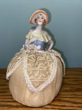 CF-1 Vintage Porcelain Half Doll Pin Cushion