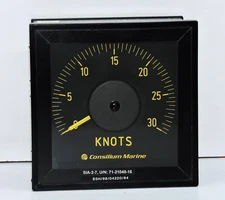 Consilium Marine Knots SIA-2-7 U/N 71-21049-16 Speed Log Analog Indicator