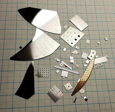 Jewelry Decor Si Mono Silicon Art Wafer Clear and with IC Microchip Pattern 25g