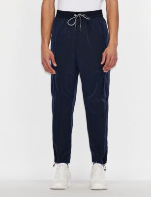 $130 A|X Armani Exchange Men's Nylon Ripstop Trousers, Navy