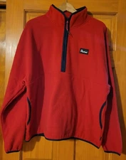 Penfield Men's Melwood Chilli Red Half Zip Pull Over Fleece Jacket XL