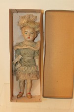 Rare Poupée en caoutchouc française dans sa boite d'origine de 27 cm 1870