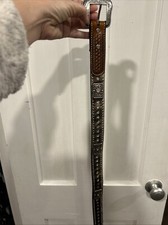 nocona belt Sz 28 Leather, Calf hair, Jeweled Women  s N4419402