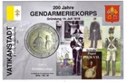 Vatican 2016 Gendarmerie Corps Info Card No Coin