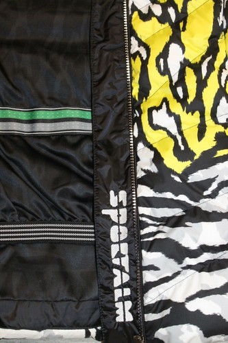 Sportalm Damen Ski Jacke Top Druck mit Echtpelz Gelb Schwarz Größe 38 M - Bild 4 von 7