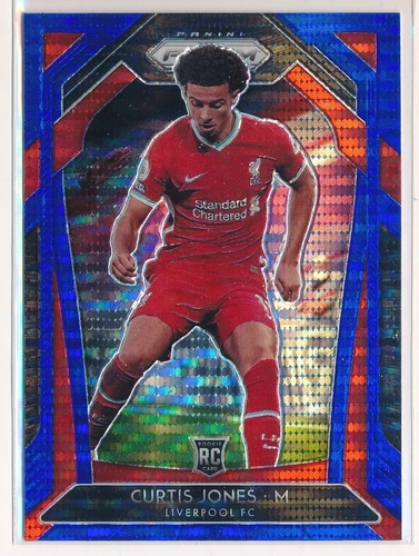 2020 Panini Prizm Premier League Retail Blue Pulsar Curtis Jones #249 Rookie RC