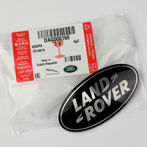 Distintivo porta posteriore originale NERO+ARGENTO per Land Rover Freelander 1 logo ovale - Foto 2 di 6