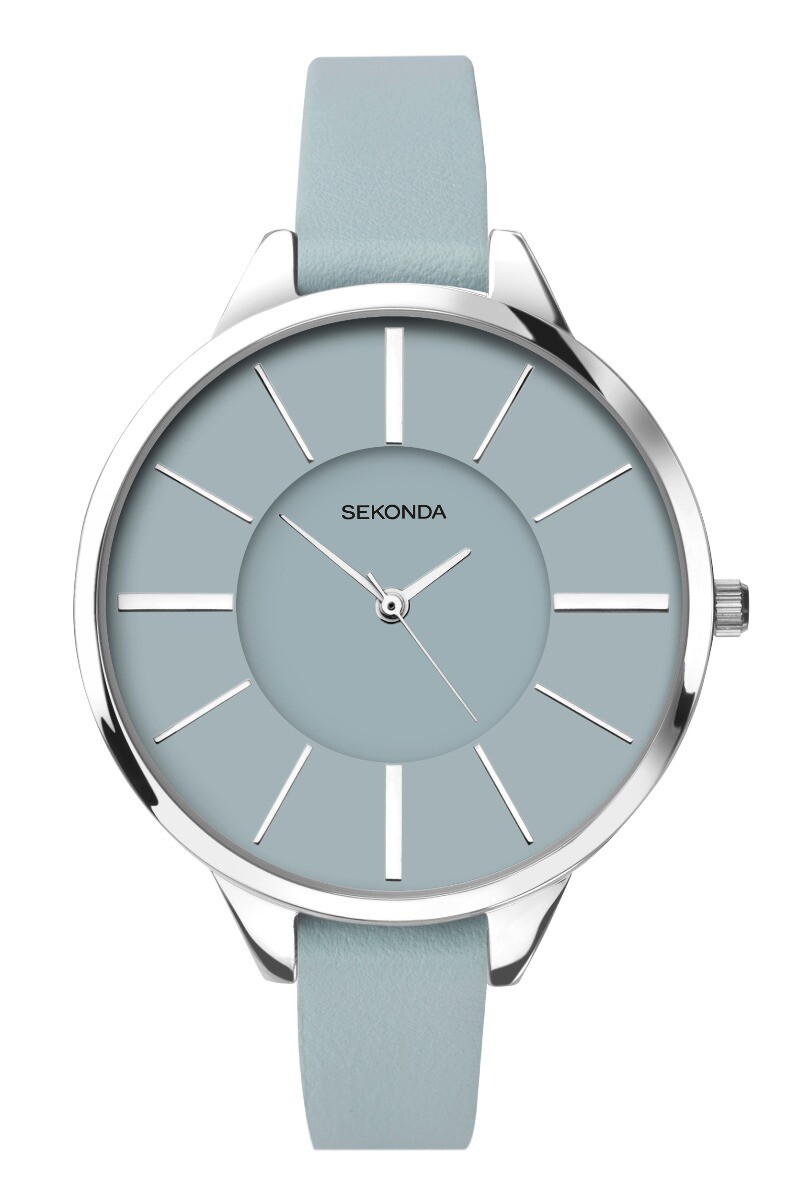 Sekonda Ladies Blue Dial Blue Leather Strap Watch 2979