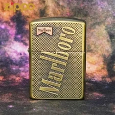 Rare Limited Production Armor Brass Copper Marlboro Badge Zippo Lighter