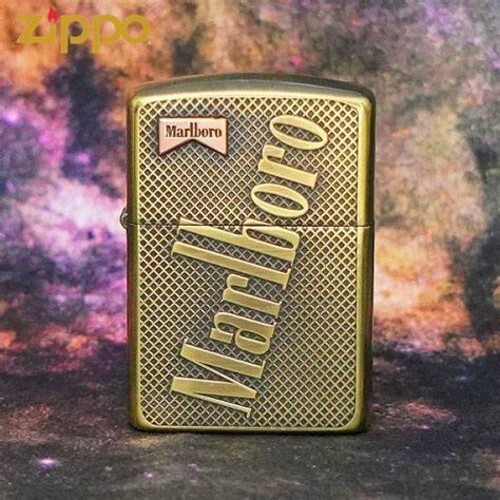 Rare Limited Production Armor Brass Copper Marlboro Badge Zippo Lighter - Bild 1 von 1