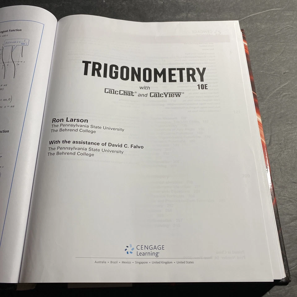 Mathematical History: Trigonometry w CalcChat & CalcView - Ron Larson / VVV - Image 2 of 4