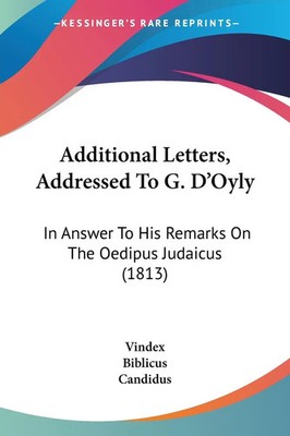 Vindex (u. a.) | Additional Letters, Addressed To G. D'Oyly | Taschenbuch (2009)