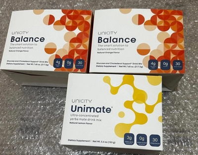 #ad Pack Of 3 Unicity Balance 60ct Unimate Lemon 30ct Combo Free Shipping $87.99