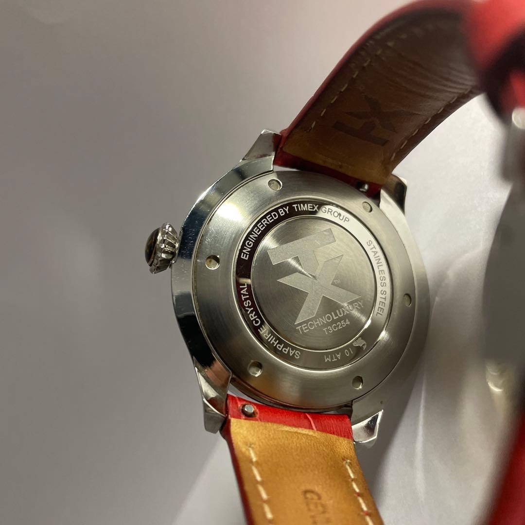 Timex TX Series T3C254JX Perpetual Calendar Quartz Watch Red 