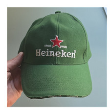 Alte Heineken Baseballcap grün mit Markenlogo roter Stern Werbeartikel Fan Cap