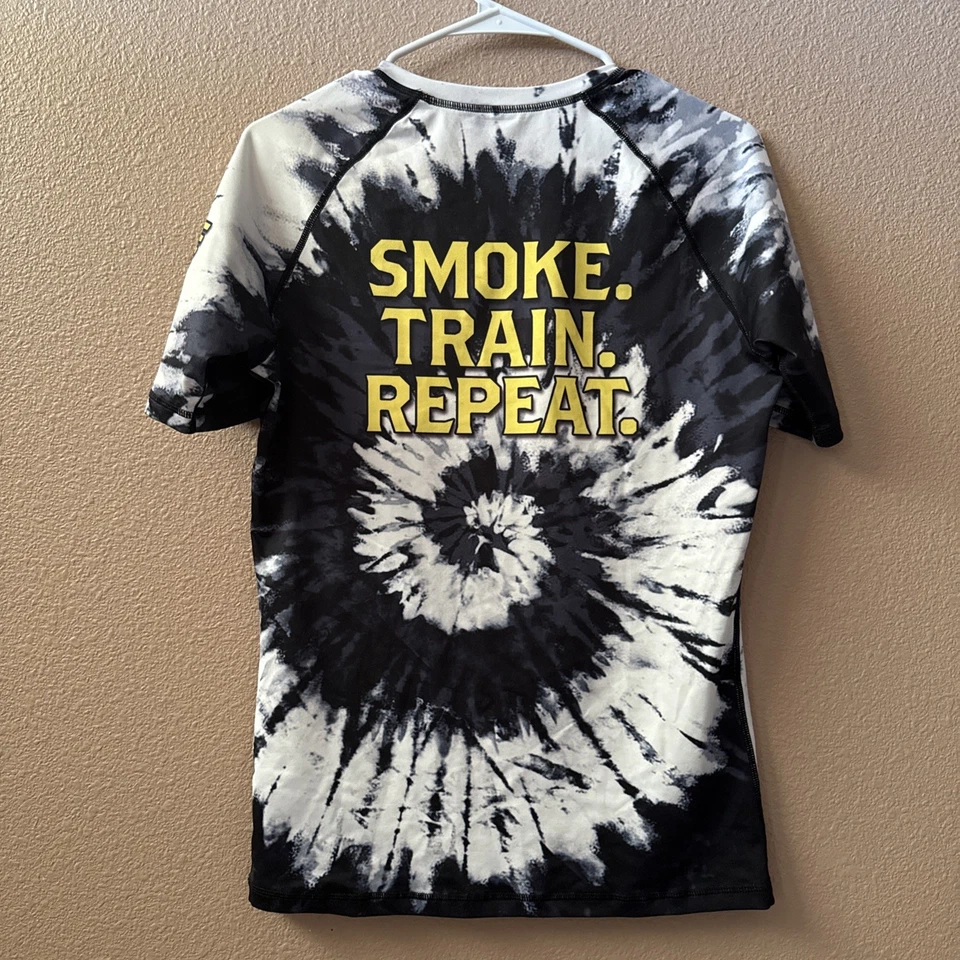 Smoke Train Repeat Tie Dye Rashguard High Rollerz Jiu Jitsu Size M - Image 3 of 3