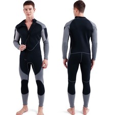 3mm Neoprene Full Body Wetsuit For Men Front Zip Diving Suit For Snorkeling YKWK