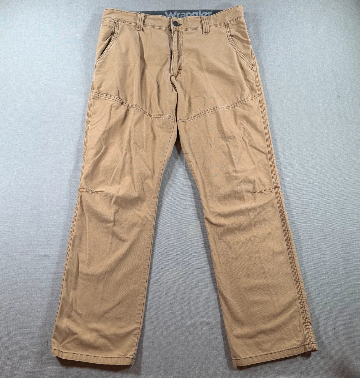 Wrangler All Terrain Gear Cliffside Utility Pants Mens 35x29 Beige Hiking ATG
